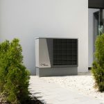 Heat pump exterior unit outdoors